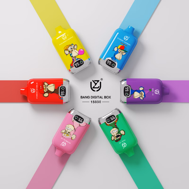 Uzy Bang Digital 15000 Puffs Monouso 15K Vape 0% 2% 3% 5% Nicotina LED Bulk Acquista Sigarette E-Tasso Monouso