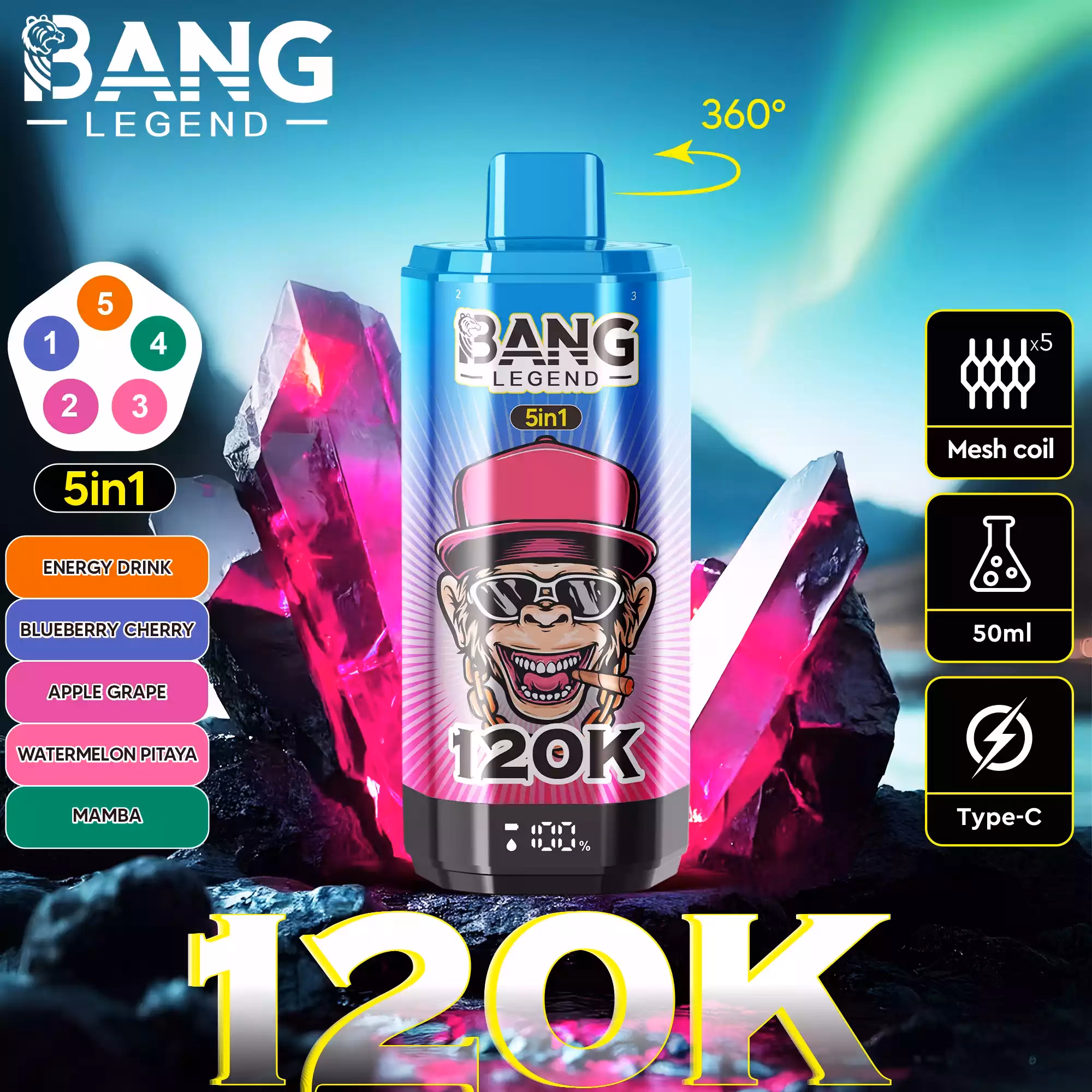 Bang Legend 120000 Puffs Disposable Vape