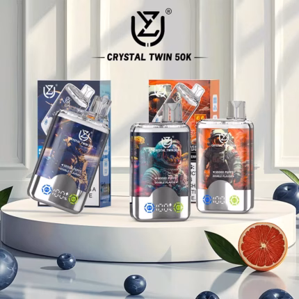 Uzy Crystal Twin 50000 bouffées jetables Vape double saveur bobine double goût