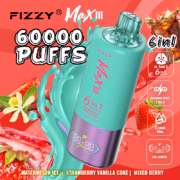 Fizzy Max III 60000 Puffs 6-in-1 Flavors Disposable Vape LED Display Wholesale 2% Nicotine