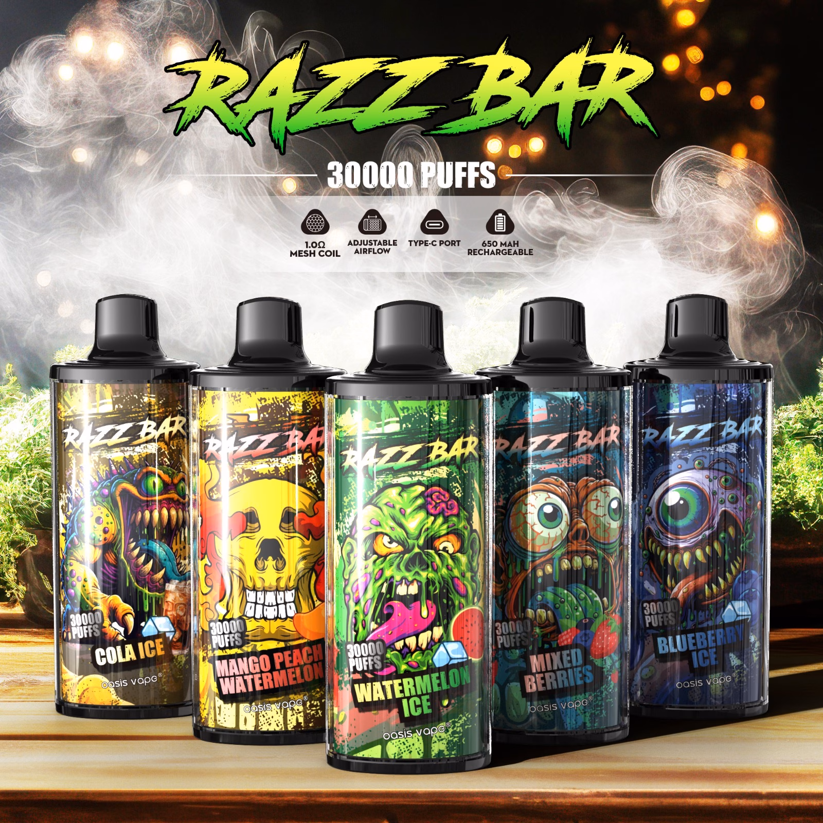 Razz Bar 30k Puffs Disposable Vape – Smooth Flavor Long Battery