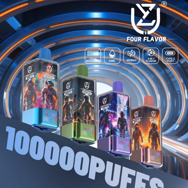 UZY Crystal 4 in 1 100000 100K Disposable Vape 0-5% Nicotine 56ML E-liquid