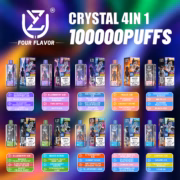 Uzy Crystal 4 en 1 100000 100K Vape jetable 0-5% Nicotine 56ml E-liquide