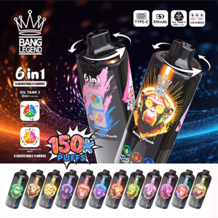 Bang Legend 150000 150K Puffs 6 In 1 Flavors Disposable Vape Wholesale Nicotine Free